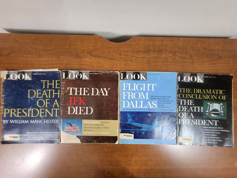 Vintage 1967 Death Of President JFK Lot Of 4 LOOK Magazines William Manchester